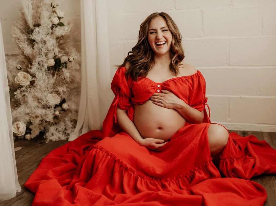 Fiona | Boho Two Piece Dress for Women, Gauze Vintage Dress For The Session - Pregnancy - maternity clothes - ZeBu Be You