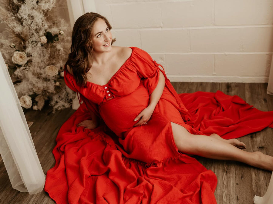 Fiona | Boho Two Piece Dress for Women, Gauze Vintage Dress For The Session - Pregnancy - maternity clothes - ZeBu Be You