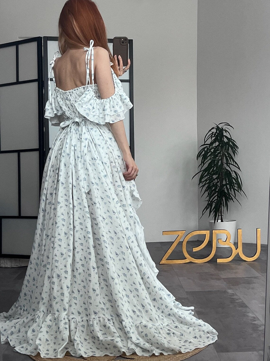 Floral Magnolia Maternity Unique Boho Dresses - Pregnancy - maternity clothes - ZeBu Be You