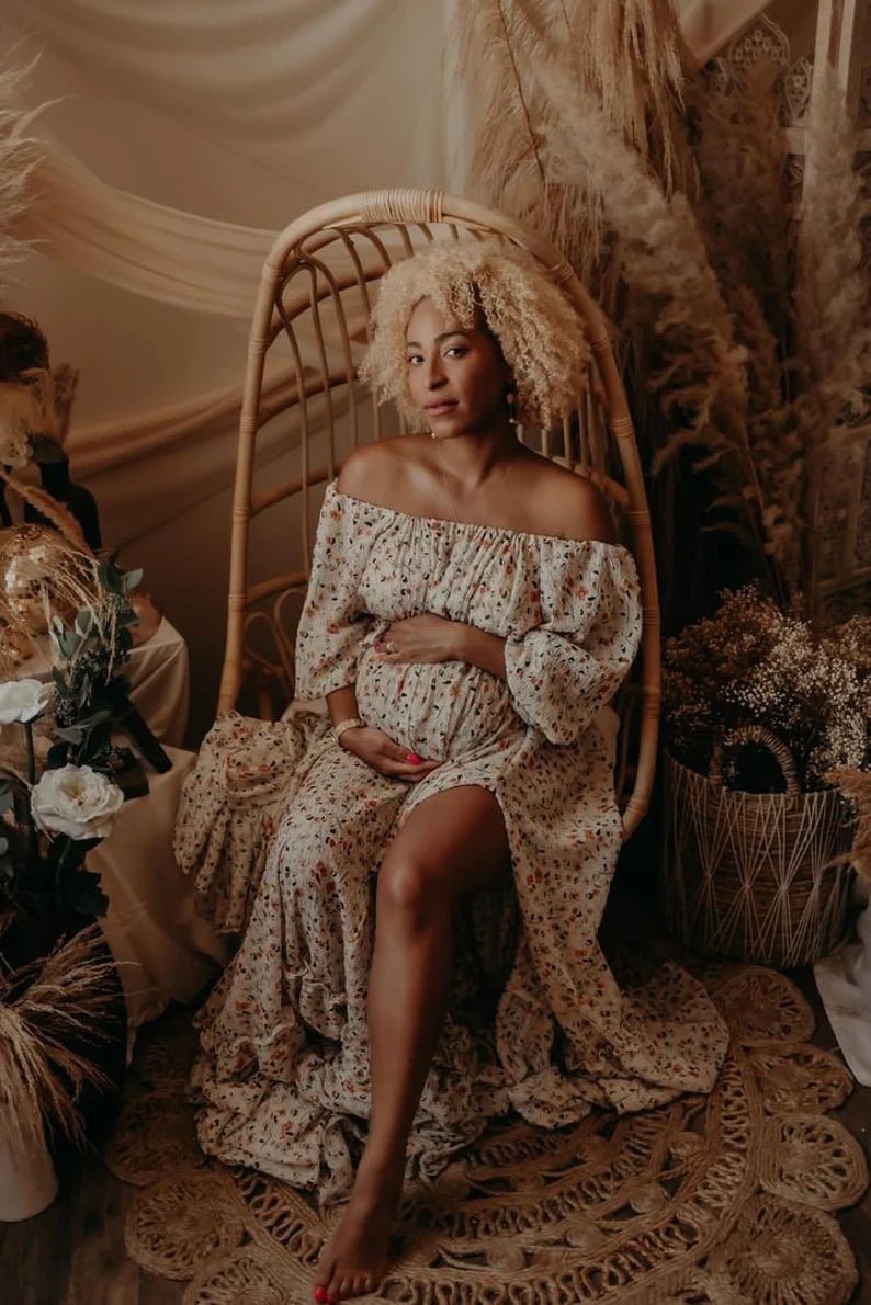 Floral Maureen Maternity Unique Boho Dresses – ZeBu Be You