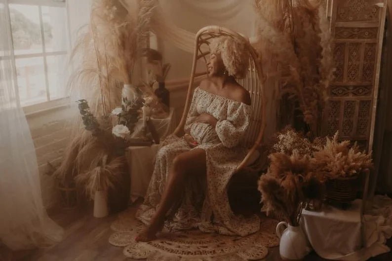 Floral Maureen Maternity Unique Boho Dresses - Pregnancy - maternity clothes - ZeBu Be You