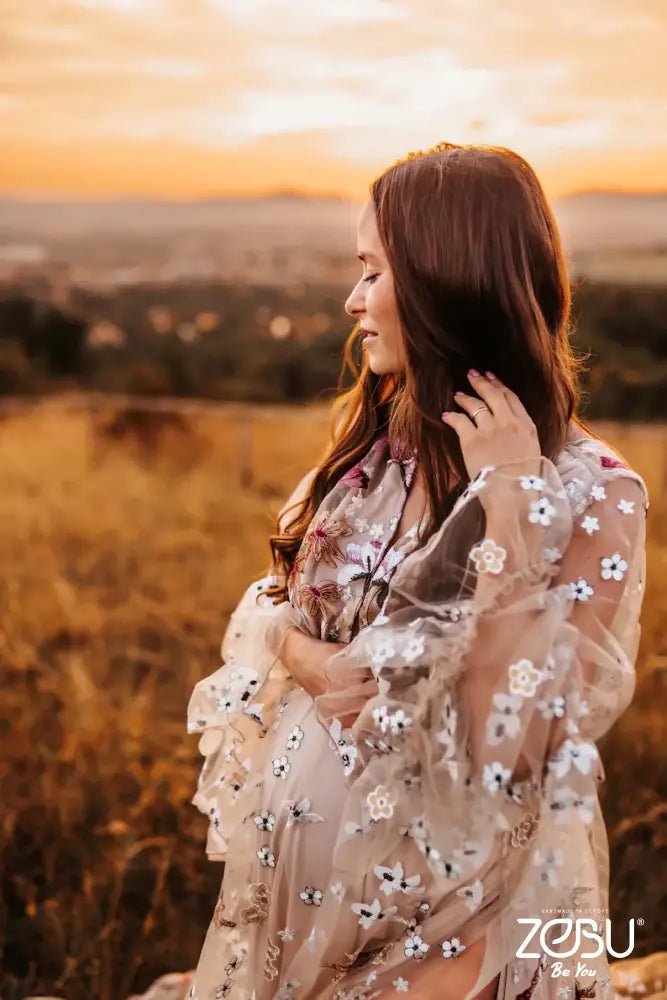 Flower Fairy Maternity Tulle Unique Boho Dresses M-XL Flower Fairy Maternity Tulle Unique Boho Dresses M-XL