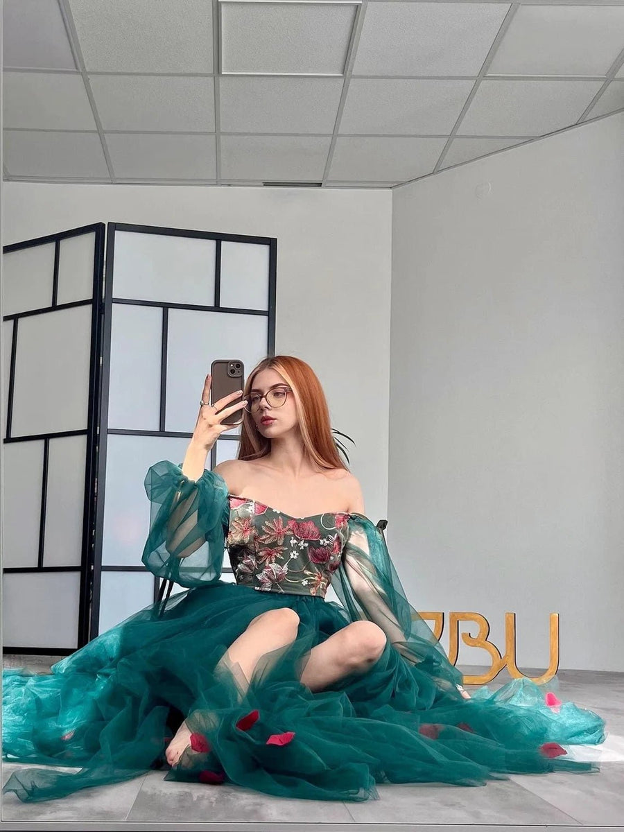 Forest Fairy Tulle Maternity Unique Boho Dresses - Pregnancy - maternity clothes - ZeBu Be You
