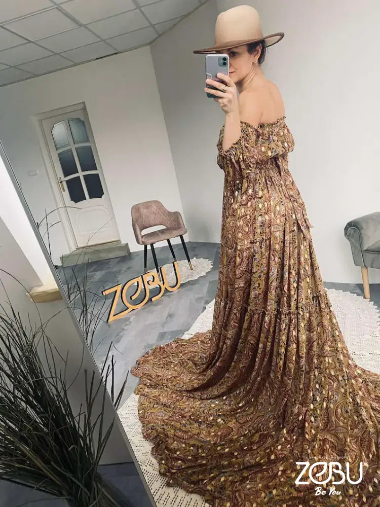 Free Soul Chiffon 2 Piece Maternity Skirt Set For Photoshoot Two Gowns