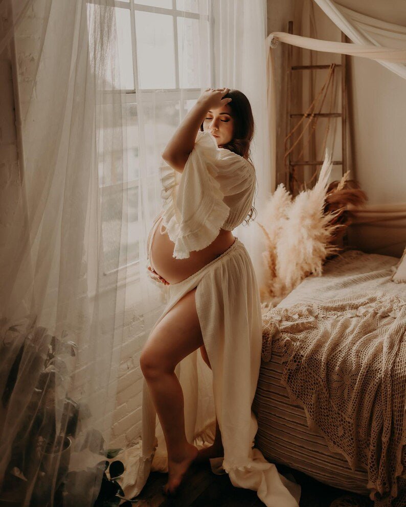 Gabriella Maternity Gauze Unique Boho Dresses - Pregnancy - maternity clothes - ZeBu Be You