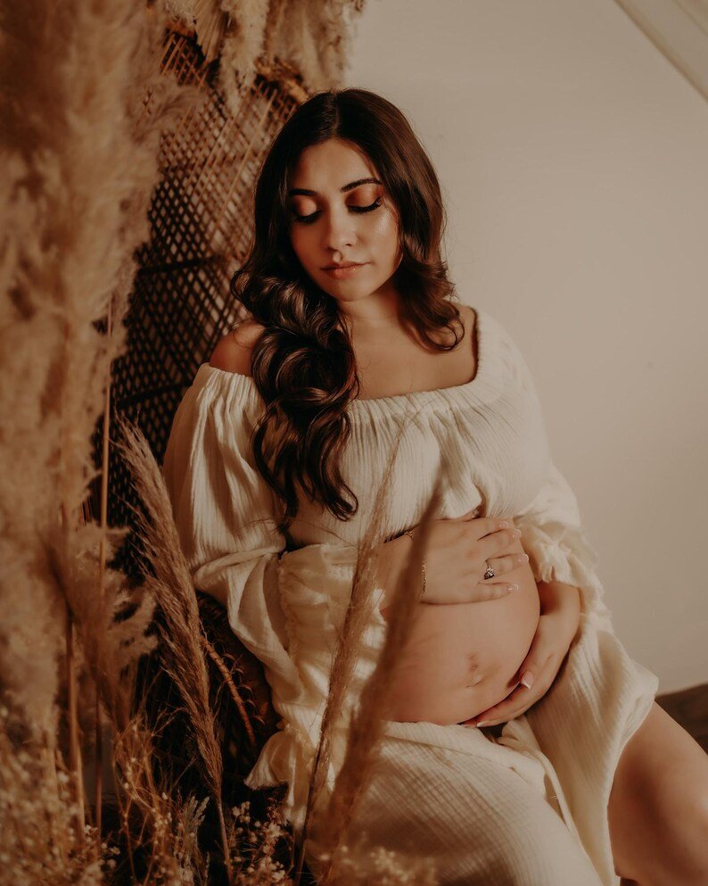 Gabriella Maternity Gauze Unique Boho Dresses - Pregnancy - maternity clothes - ZeBu Be You