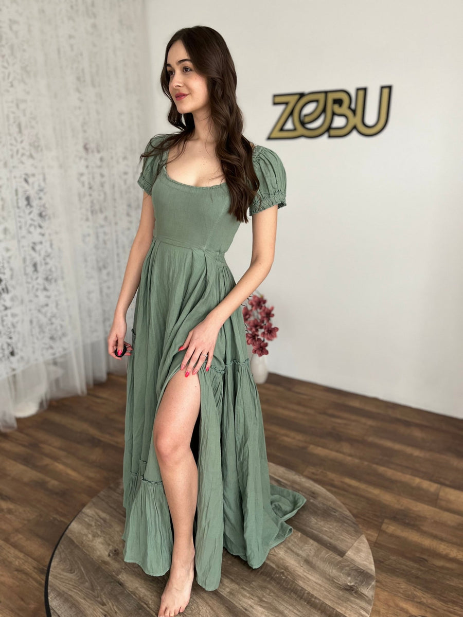 Gwen - Double gauze corset back dress, Photo Props Dress For Pregnancy Photoshoot - Pregnancy - maternity clothes - ZeBu Be You
