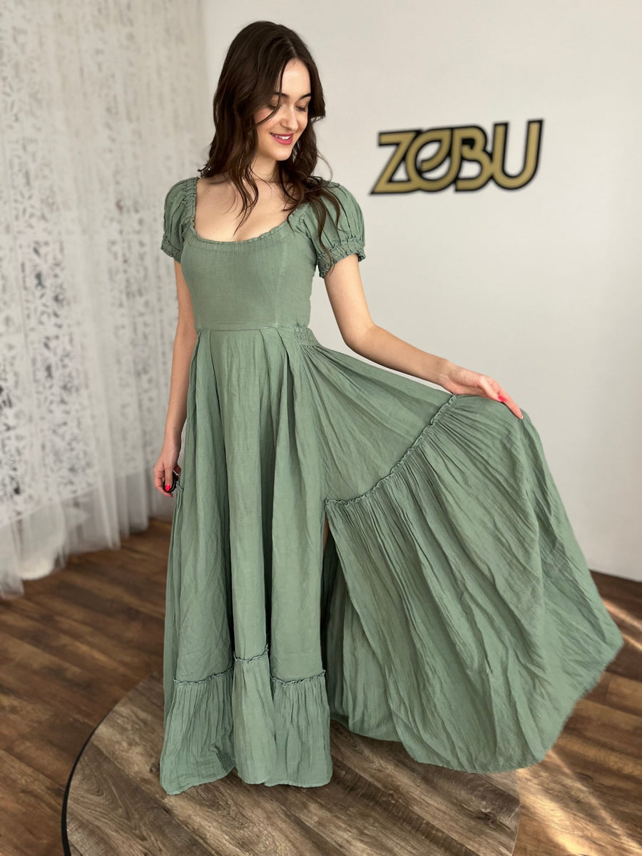 Gwen - Double gauze corset back dress, Photo Props Dress For Pregnancy Photoshoot - Pregnancy - maternity clothes - ZeBu Be You