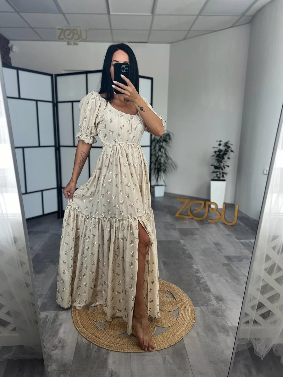 Hailey Embroided Maternity Unique Boho Dresses M-XL / Two piece gown Hailey Embroided Maternity Unique Boho Dresses M-XL / Two piece gown