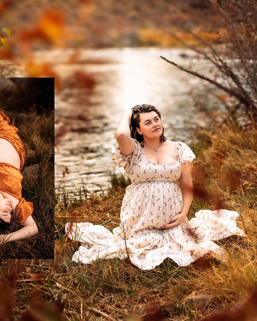 Hailey Embroided Maternity Unique Boho Dresses - Pregnancy - maternity clothes - ZeBu Be You