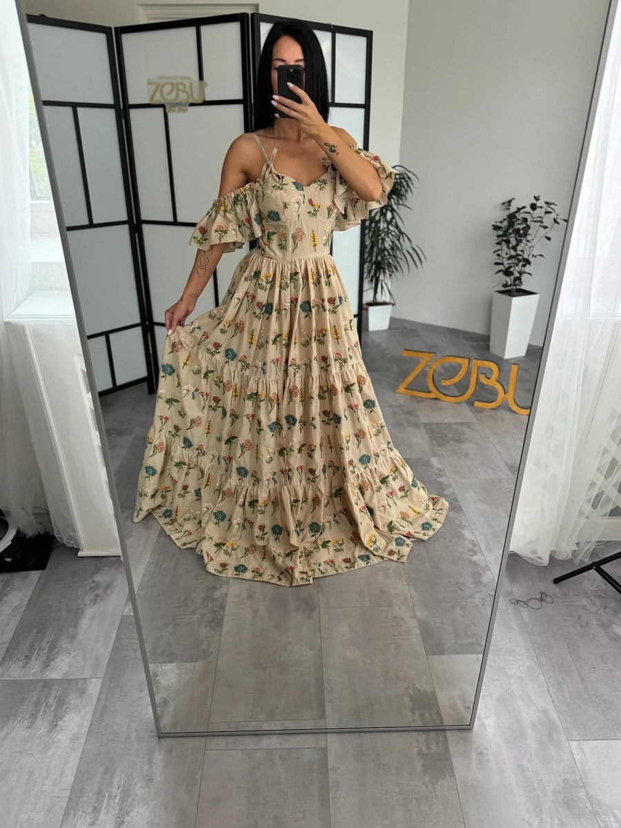 Hilary Embroided Unique Boho Maternity Dresses - Pregnancy - maternity clothes - ZeBu Be You