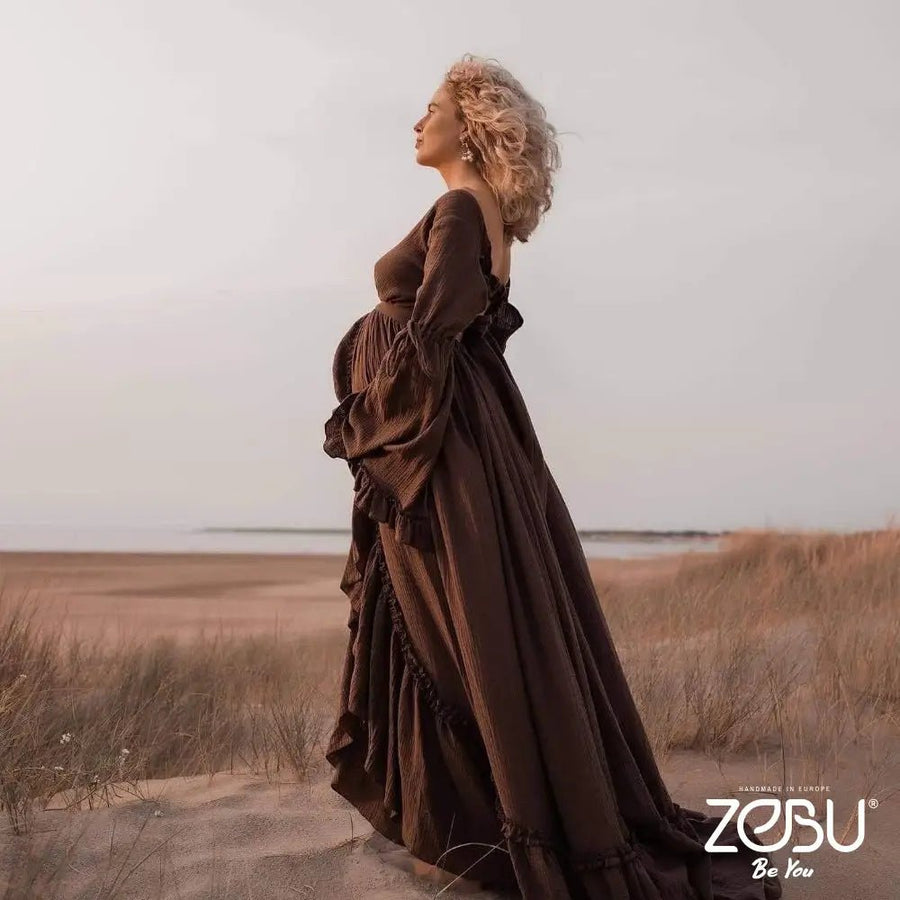 Illusion Maternity Gauze Unique Boho Dresses - Pregnancy - maternity clothes - ZeBu Be You