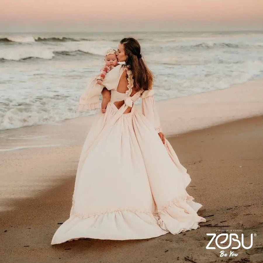 Illusion Maternity Gauze Unique Boho Dresses - Pregnancy - maternity clothes - ZeBu Be You