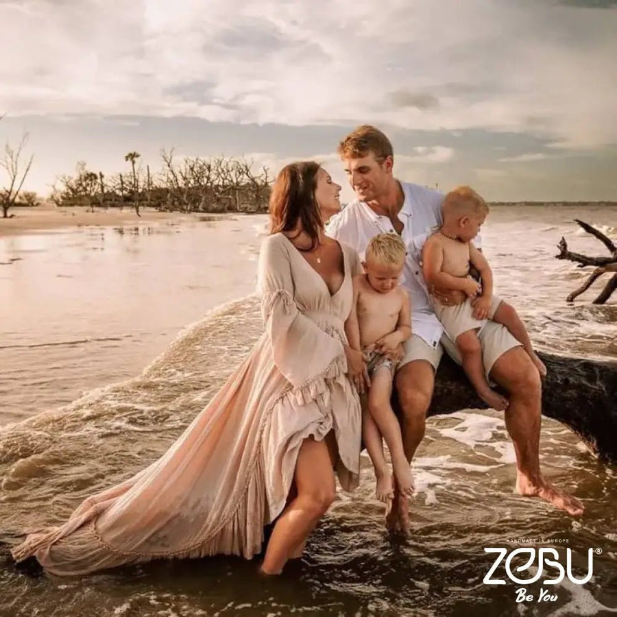 Illusion Maternity Gauze Unique Boho Dresses - Pregnancy - maternity clothes - ZeBu Be You