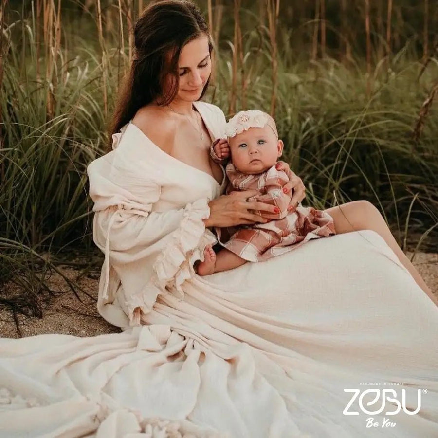 Illusion Maternity Gauze Unique Boho Dresses - Pregnancy - maternity clothes - ZeBu Be You