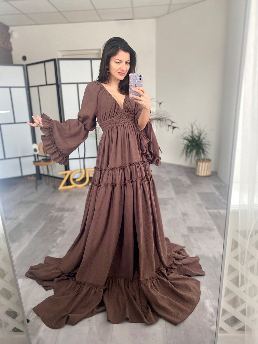 Indila Maternity Gauze Unique Boho Dresses - Pregnancy - maternity clothes - ZeBu Be You