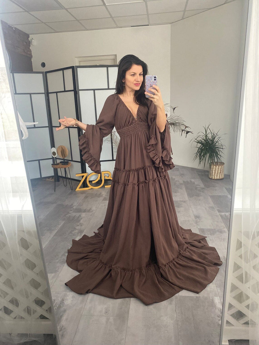 Indila Maternity Gauze Unique Boho Dresses - Pregnancy - maternity clothes - ZeBu Be You