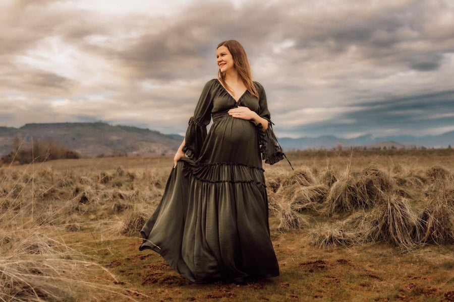 Indila - Maternity Silk Unique Boho Dresses ZeBu Be You Indila - Maternity Silk Unique Boho Dresses ZeBu Be You