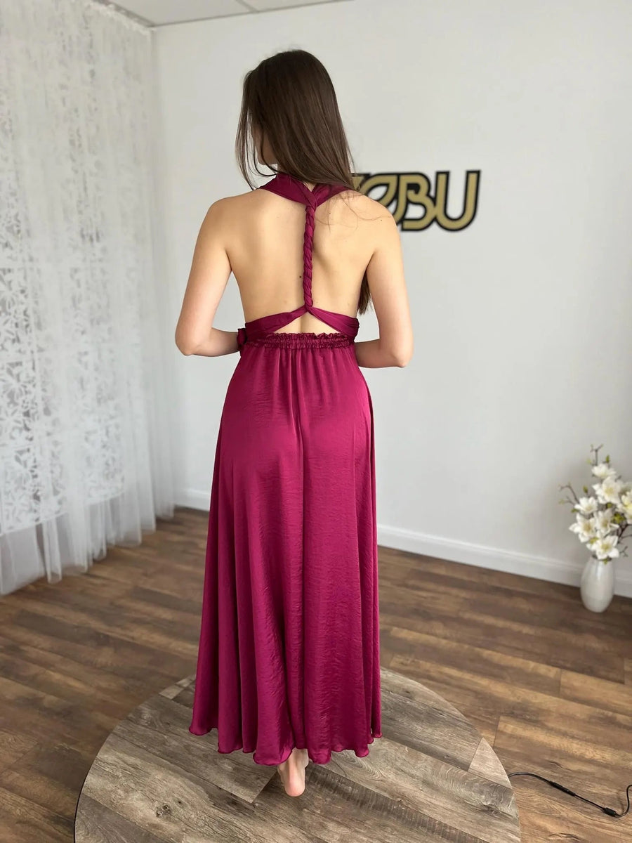 convertible silk dress Silk Faille Strapless Column Gown with Bow Convertible Skirt 2 / Blush