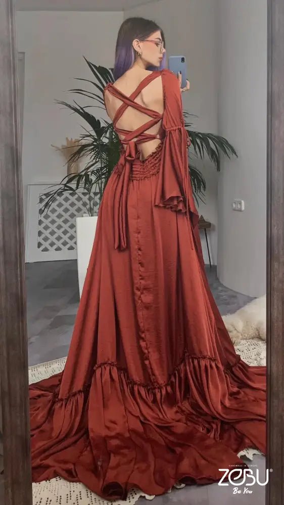 Jameela Maternity Silk Unique Boho Dresses - Pregnancy - maternity clothes - ZeBu Be You