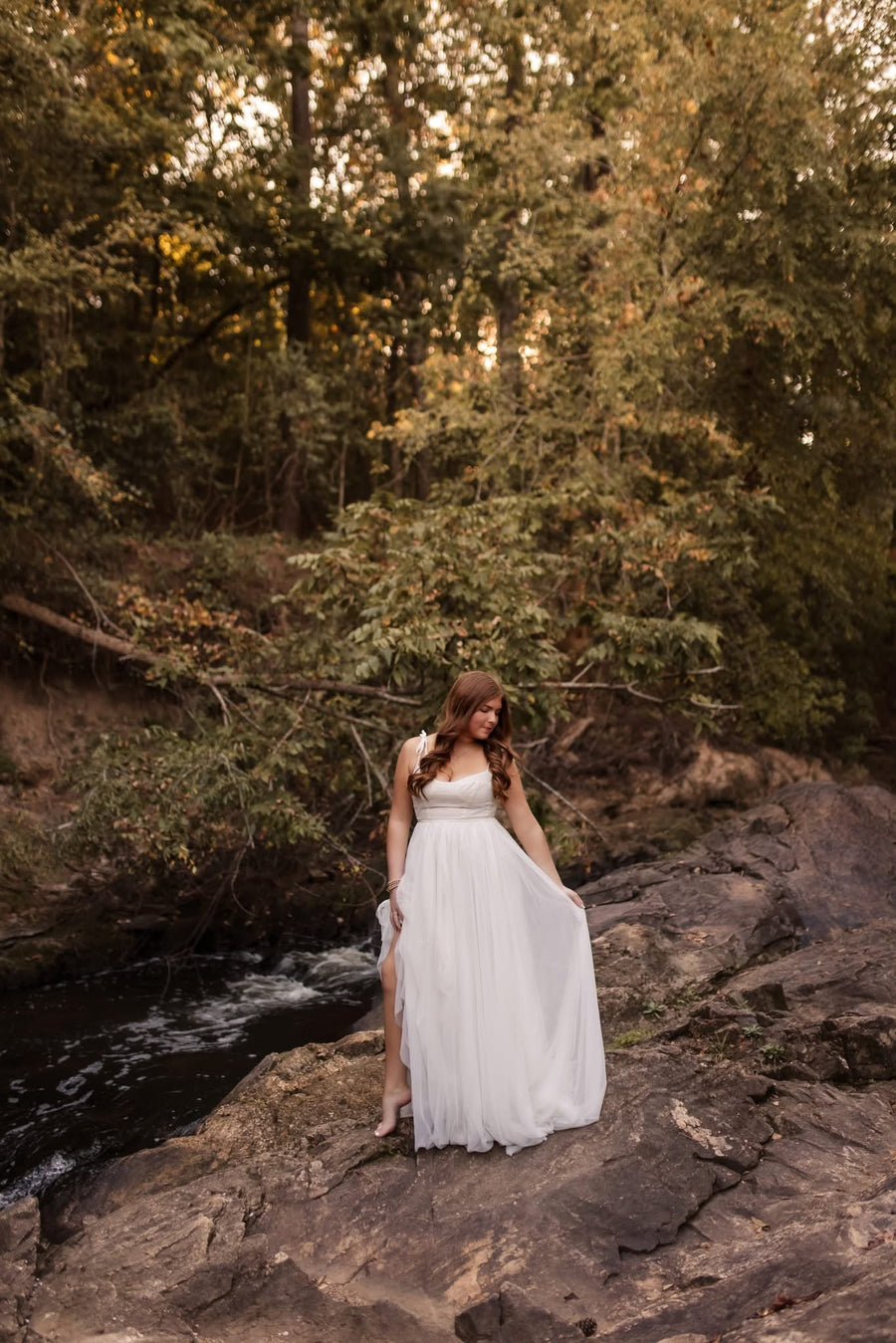Jasmine | Tulle corset dress with linen lining and lace poncho - RTS Jasmine | Tulle corset dress with linen lining and lace poncho - RTS