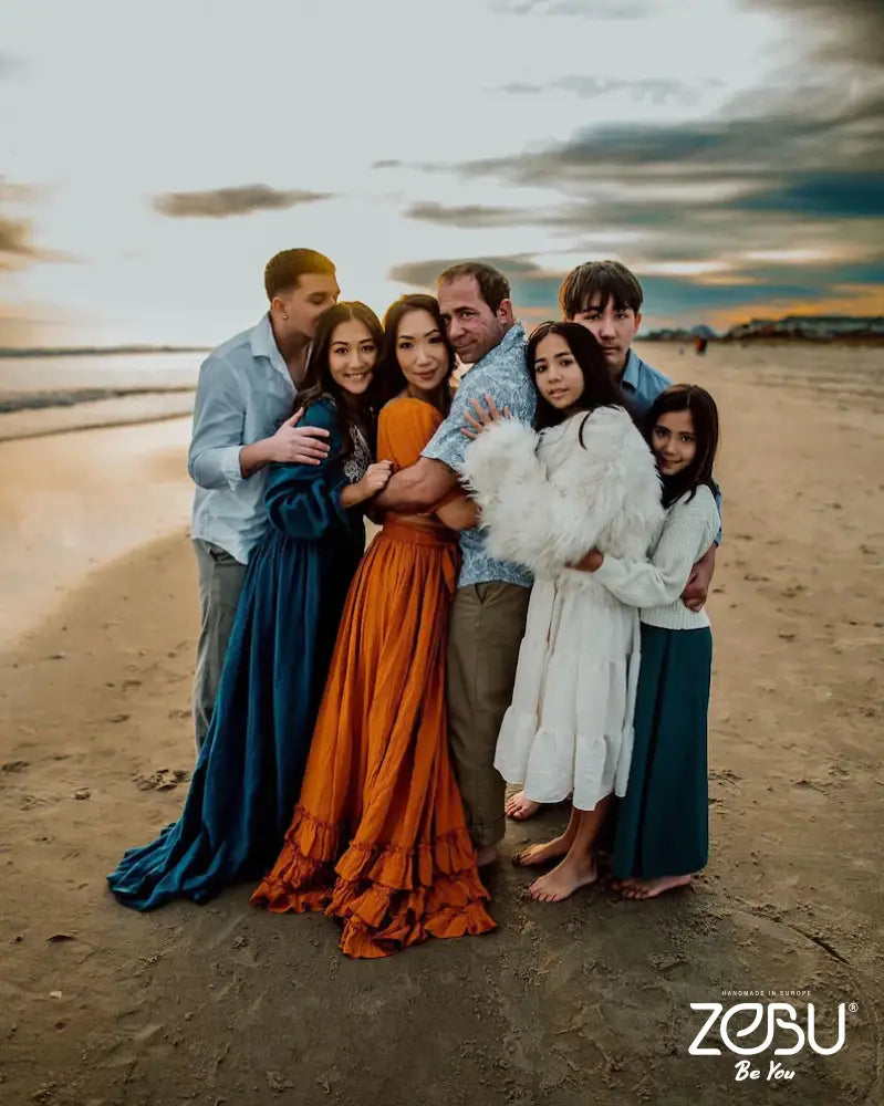 Kyara Two Piece Gauze Maternity Dress For Family Photoshoot Gowns