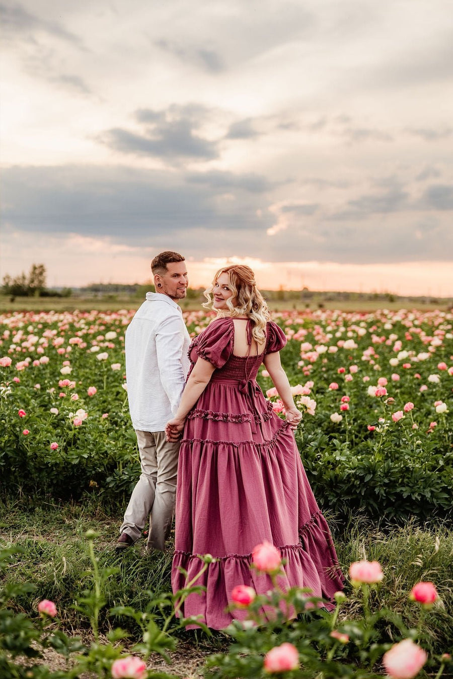 maternity boho dress Lauren bridesmaids-cowl-neck