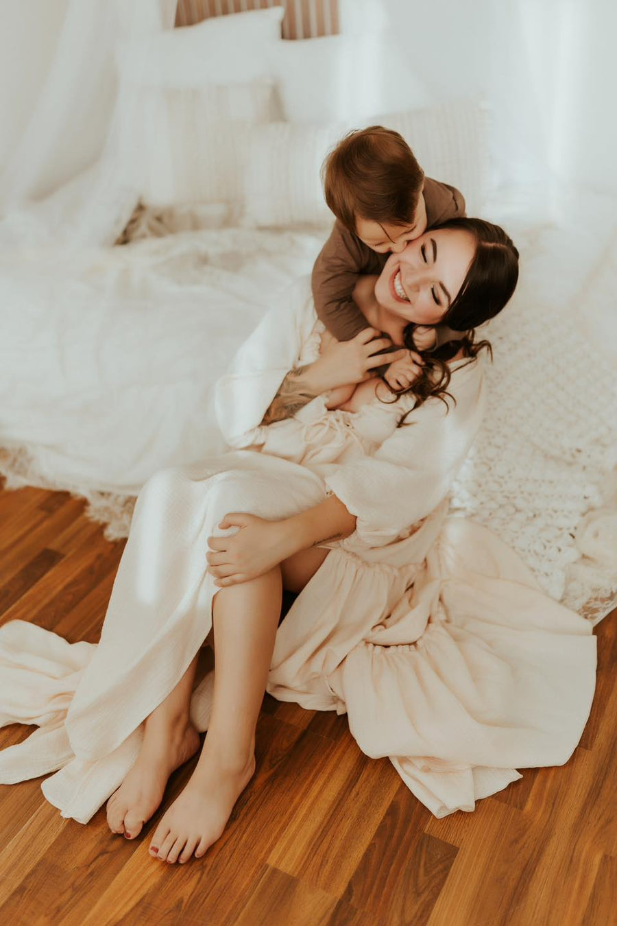 Lauren Maternity Gauze Unique Boho Dresses - Pregnancy - maternity clothes - ZeBu Be You