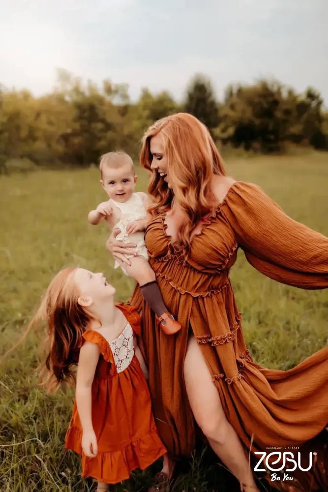 Lauren Maternity Gauze Unique Boho Dresses - Pregnancy - maternity clothes - ZeBu Be You