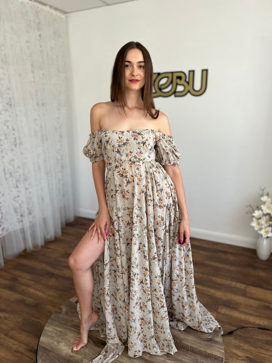 Leona - Maternity Chiffon Unique Boho dresses - Pregnancy - maternity clothes - ZeBu Be You