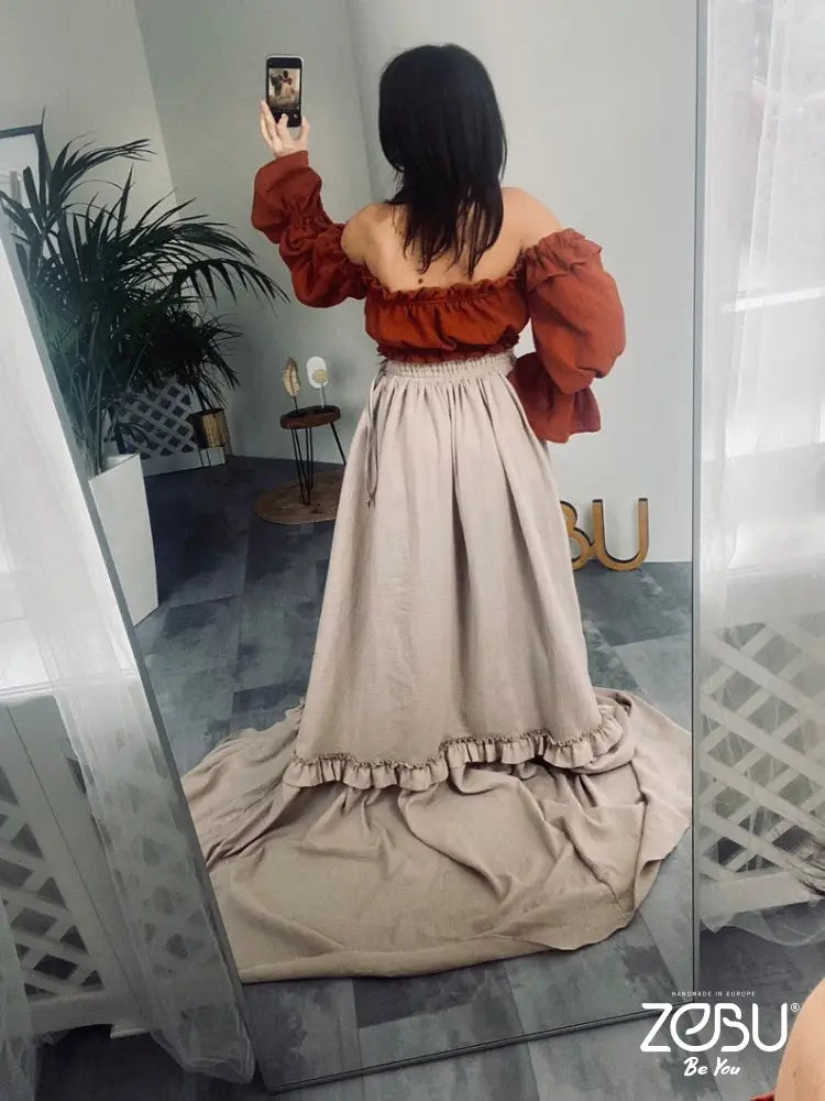 Lia Gauze Maternity Dress For Photoshoot Two Piece Gowns