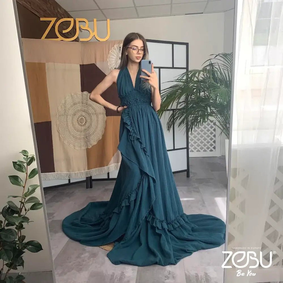 Lilith Gauze Maternity Two - Piece Set for Pregnancy Photoshoot - Pregnancy - maternity clothes - ZeBu Be You
