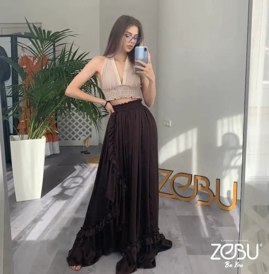 Lilith Silk Two Piece Maternity Dress for Photoshoot - Pregnancy - maternity clothes - ZeBu Be You