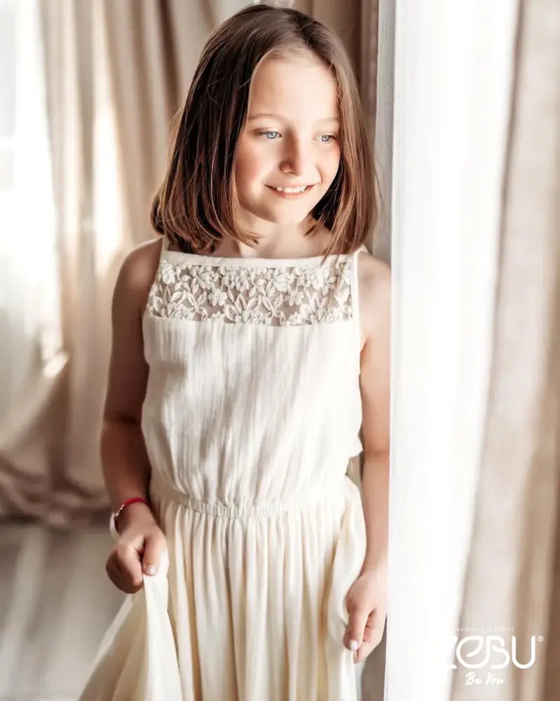Livia Gauze Baby Girl Dresses 1-4 Years Uk Kids / Beige - Pictured Girls/Toddlers Dresses