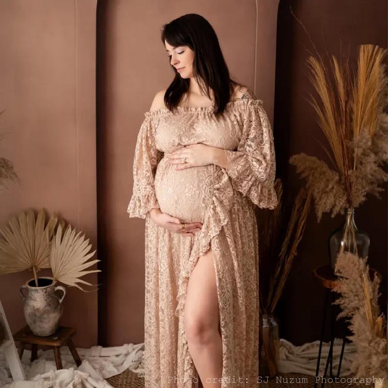 Loretta | Maternity Lace Unique Boho Dresses - Pregnancy - maternity clothes - ZeBu Be You