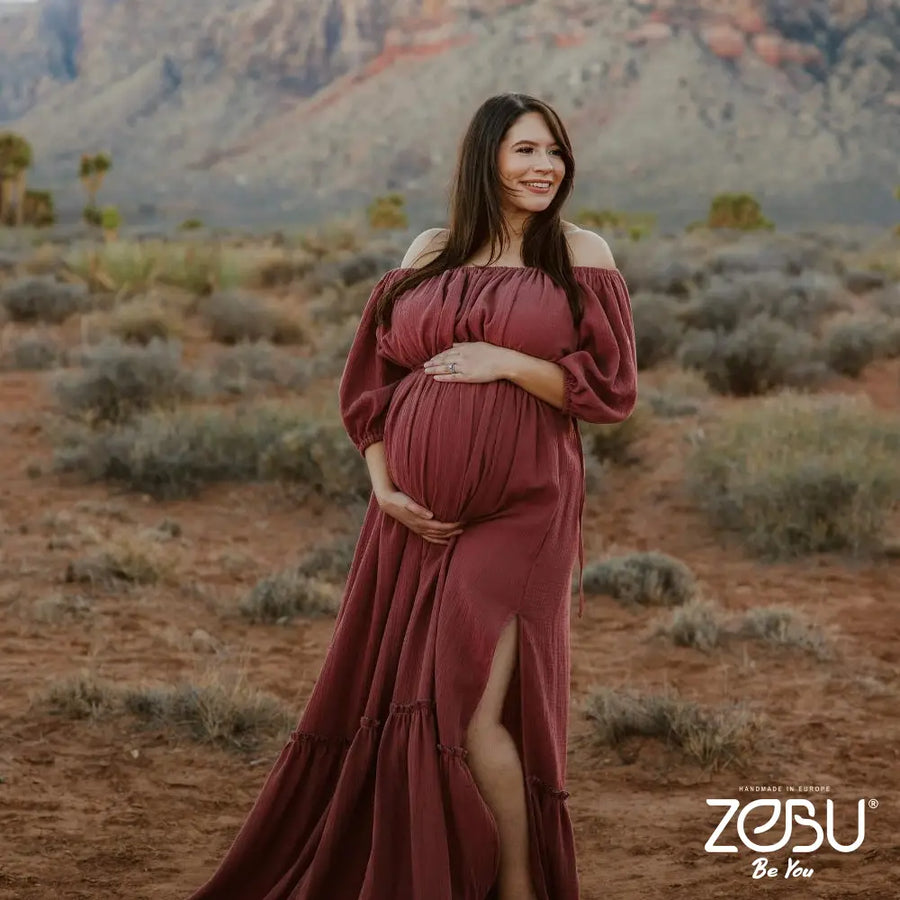 Maureen Maternity Gauze Unique Boho Dresses