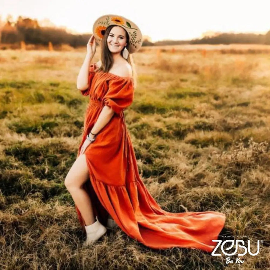 Maureen Maternity Gauze Unique Boho Dresses - Pregnancy - maternity clothes - ZeBu Be You