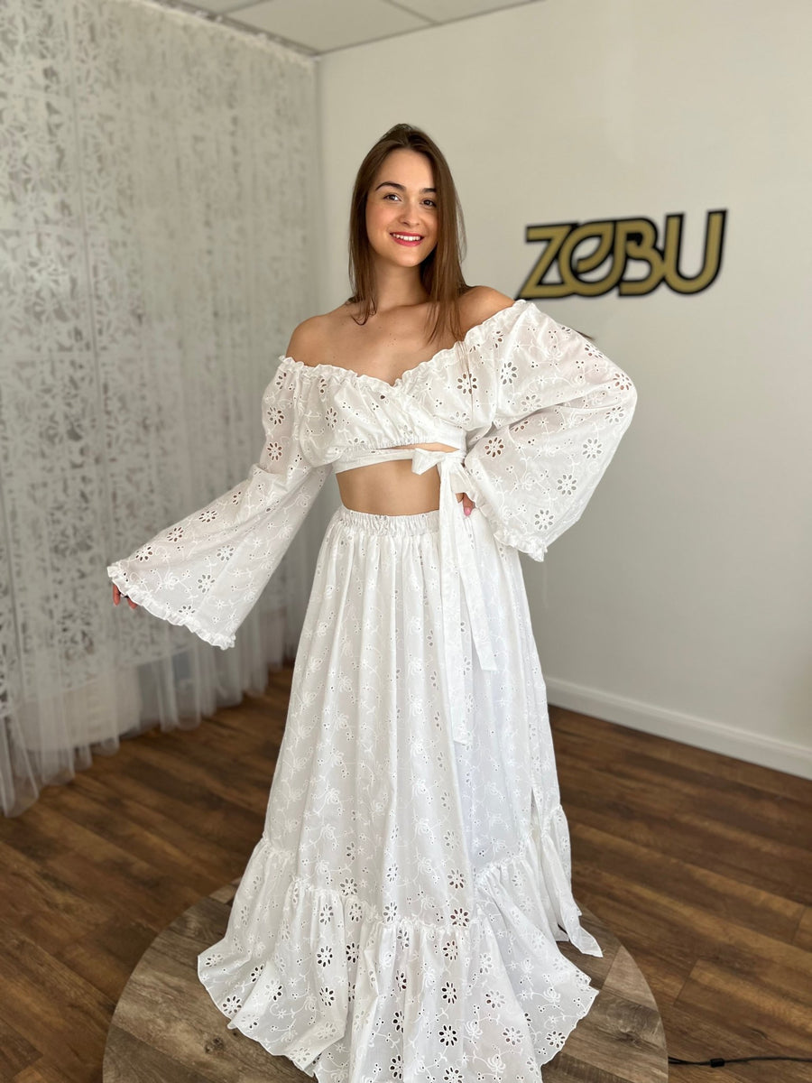 Miranda - Madeira Top and Skirt Set for Maternity Photoshoot - Pregnancy - maternity clothes - ZeBu Be You