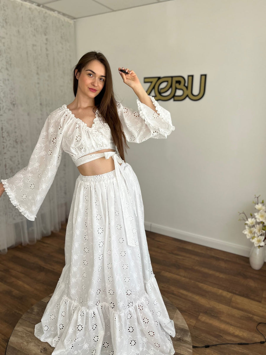 Miranda - Madeira Top and Skirt Set for Maternity Photoshoot - Pregnancy - maternity clothes - ZeBu Be You