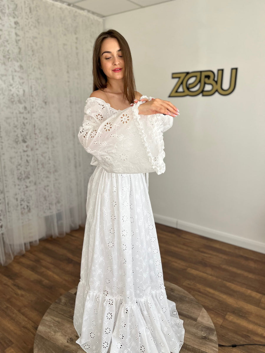 Miranda - Madeira Top and Skirt Set for Maternity Photoshoot - Pregnancy - maternity clothes - ZeBu Be You