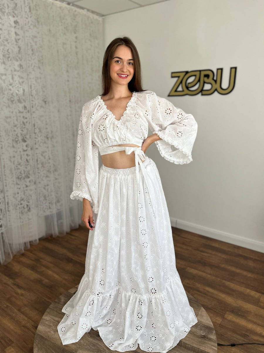 Miranda - Madeira Top and Skirt Set for Maternity Photoshoot - Pregnancy - maternity clothes - ZeBu Be You