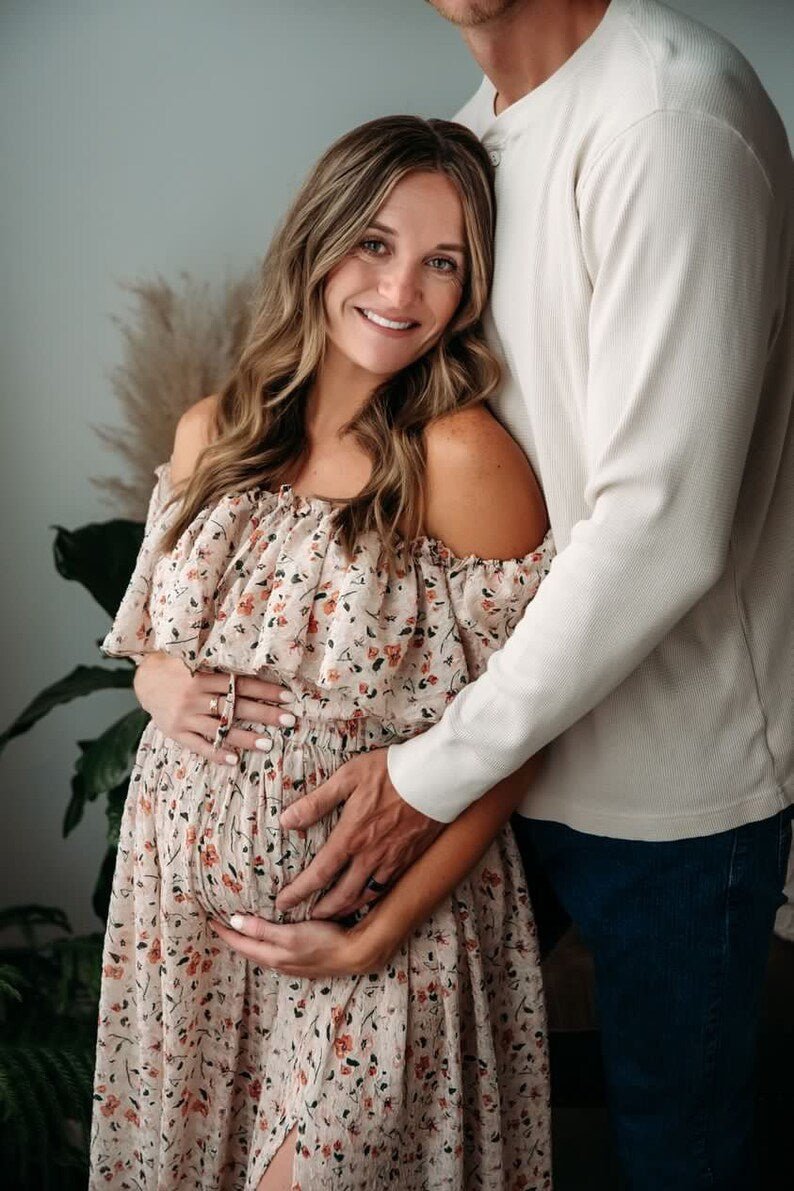 Nataly Maternity Chiffon Unique Boho Dresses - Pregnancy - maternity clothes - ZeBu Be You