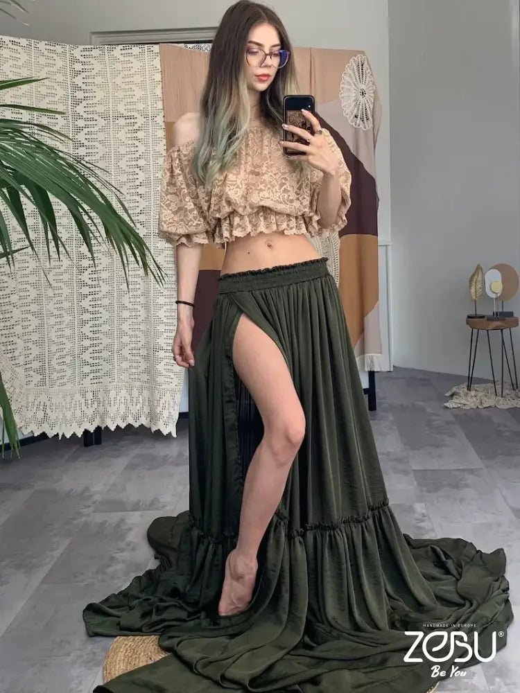 Nelly Silk Maternity Dress for Photoshoot - Pregnancy - maternity clothes - ZeBu Be You