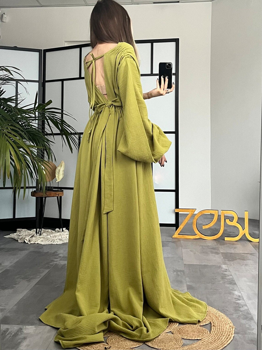 One Size Garden Fairy Maternity Gauze Unique Boho Dresses - Pregnancy - maternity clothes - ZeBu Be You