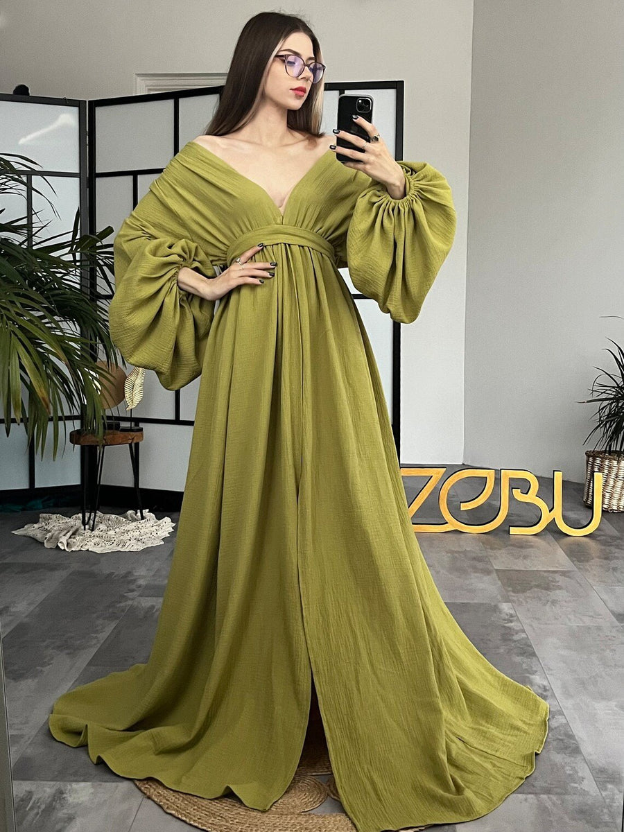 One Size Garden Fairy Maternity Gauze Unique Boho Dresses - Pregnancy - maternity clothes - ZeBu Be You