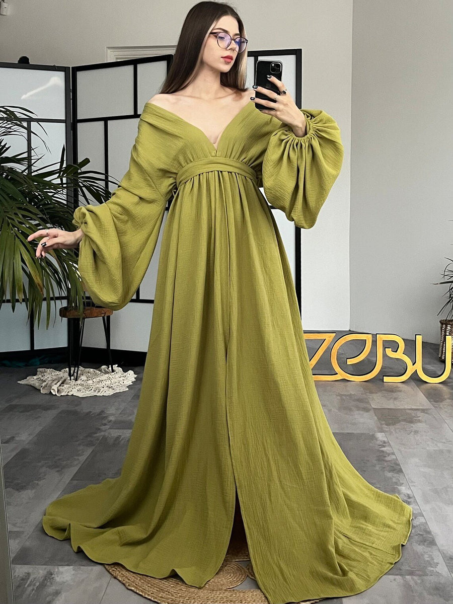 One Size Garden Fairy Maternity Gauze Unique Boho Dresses - Pregnancy - maternity clothes - ZeBu Be You