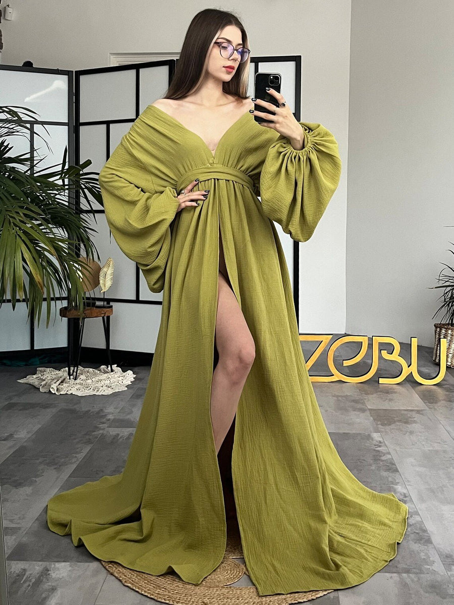 One Size Garden Fairy Maternity Gauze Unique Boho Dresses - Pregnancy - maternity clothes - ZeBu Be You