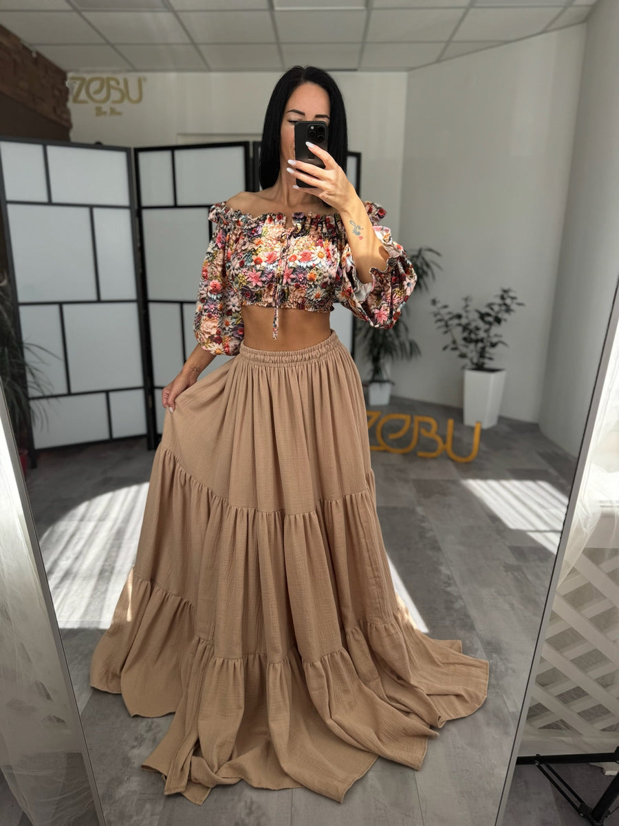 Petra | Double Gauze Two Piece Maternity Dress - VIP - Pregnancy - maternity clothes - ZeBu Be You