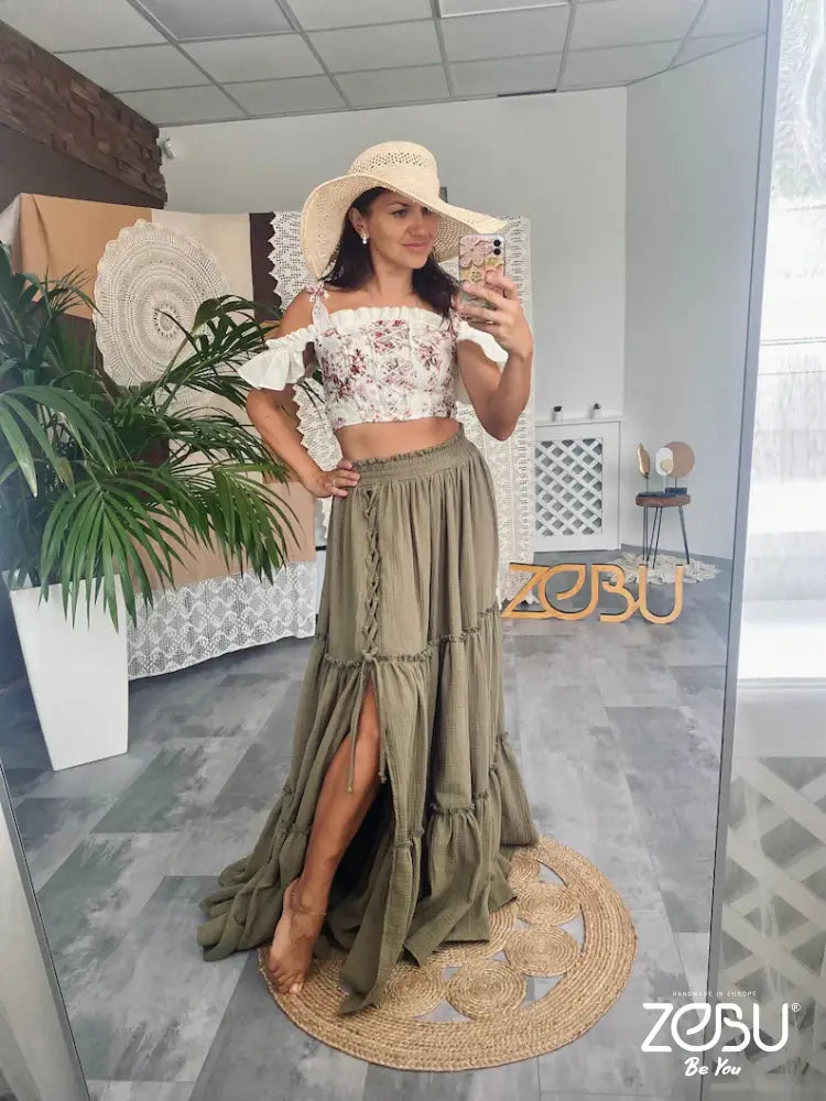 Poem Gauze Maternity Dress For Family Photoshoot Two Piece Gowns