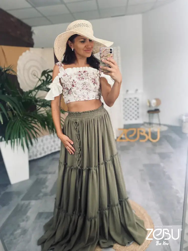 Poem Gauze Maternity Dress For Family Photoshoot Two Piece Gowns